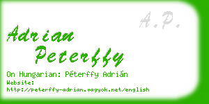 adrian peterffy business card