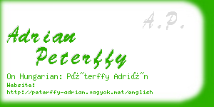 adrian peterffy business card